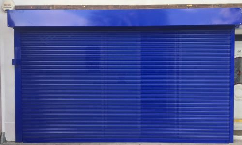 Blue Roller Shutter Replacement in Hampshire