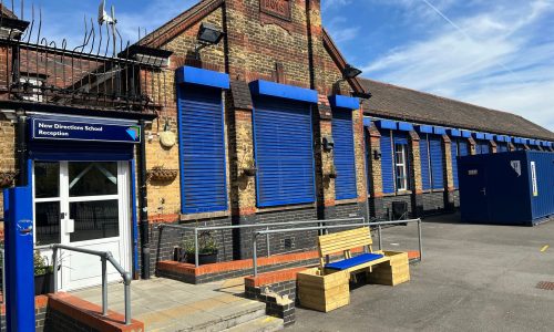 Blue Roller Shutters In London